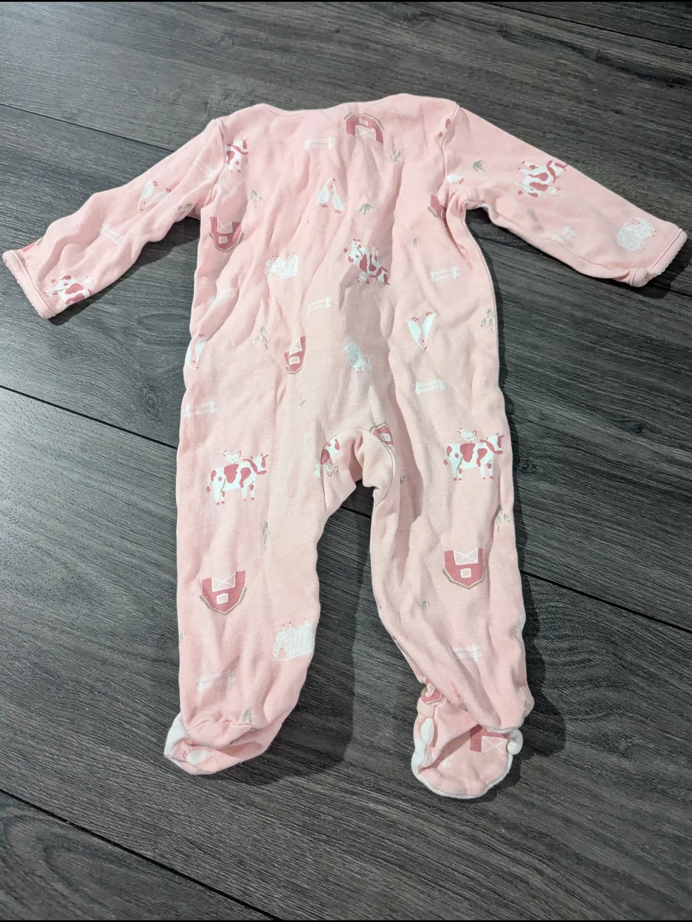 Set of 5 Mixed Carter's Pastel Baby Zipper Sleepers - Size 6 Months